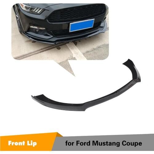 For Ford Mustang 2015 2016 2017 ABS Matte Black Glossy Black Front Bumper Lip Spoiler Splitters