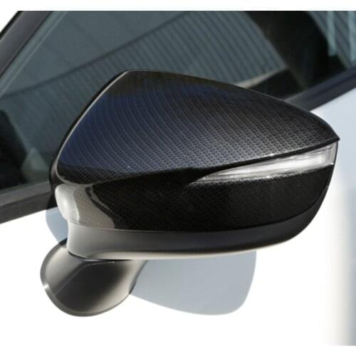 For Mazda CX3 2016 2017 CX-3 Carbon Fibre Rearview Mirro Trim Cover Black Car Styling Accessories 2PCS LHD and RHD