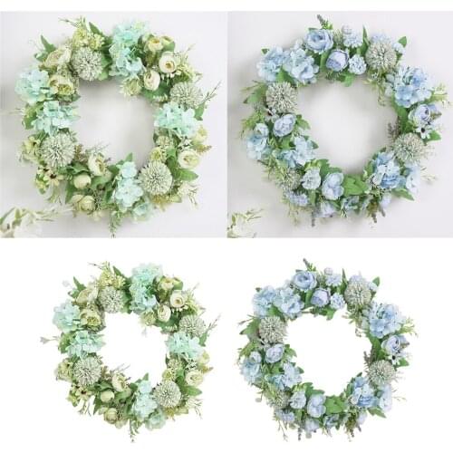Artificial Peony Wreath Door Hanging Decor Garland Home Party Wedding Window Hanging Decorations