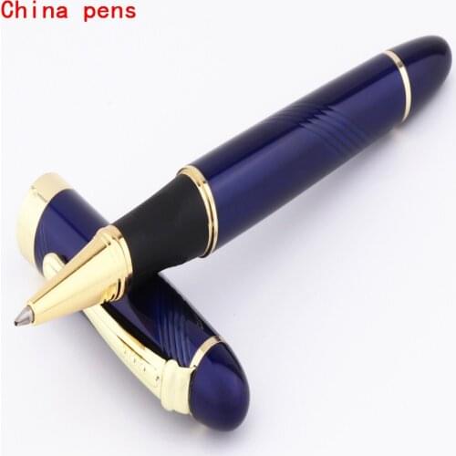 JINHAO X450 Blue Spiral pattern marble Business office Medium nib Rollerball Pen New