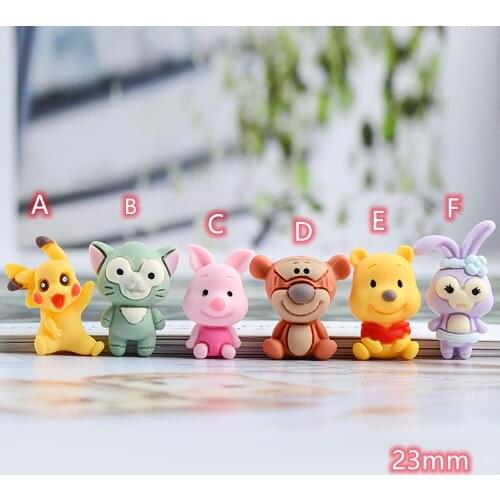 Flat Back Resin Cabochon 20pcs Kawaii Cartoon Firgure Resin DIY Flatback Cabochon Embellishment Accessories Scrapbooking