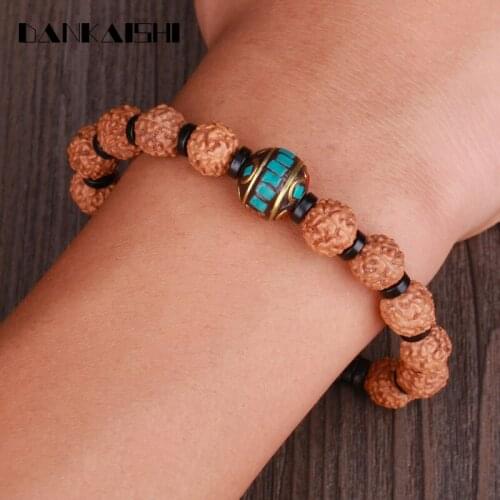 KEJIALAI Handmade Copper Beads King Kong Bodhi Hand Strand Bracelets Women Men Lion Buddhistic Religious Bangle KJLFZ037