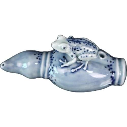 Chinese porcelain blue and white frog lotus root dripping