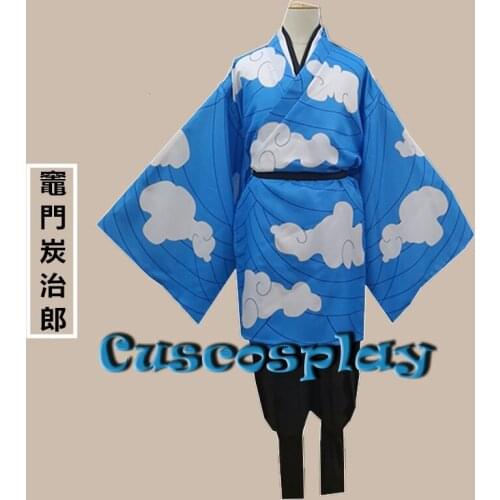 Demon Slayer: Kimetsu no Yaiba Kamado Tanjirou Urokodaki Sakonji Haori Kimono haori Uniform Halloween christmas Cosplay Costumes