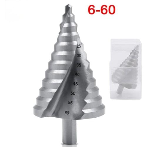 Cone Hole Opener Cutter Step Drill Bit HSS 6-60mm Steel Metal Hole Cutter Bits Power Tool Use