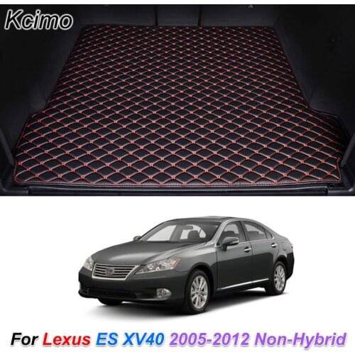 Leather Car Trunk Mat for Lexus ES XV40 2005-2012 Non-Hybrid Rear Trunk Floor Mat Tray Carpet Cargo Liner Car Accessories