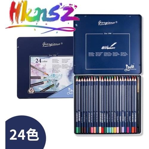 Joel Jonah Red Iron Box Oily ColorEd Lead 12/24/36/48/72 Color Drawing Fill Pencil Oily Color Pencil Set