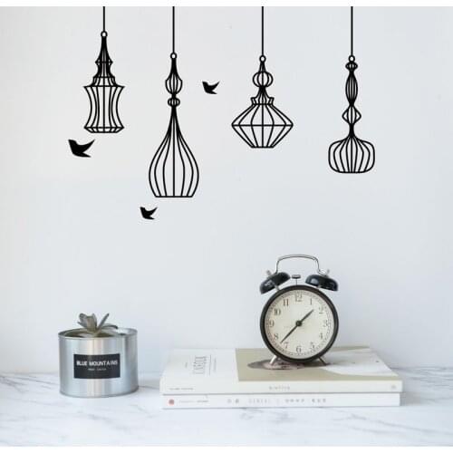 Creative Bird cage Wall Sticker living room bedroom background decoration Mural Art Decals home wallpaper removable stickers