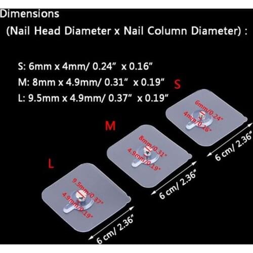 2pcs Seamless Self Adhesive Nail Hook Holder Wall Hanger Hanging kit For Photo Frame Painting Picture Poster Clock No M76D