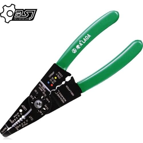LAOA 8" Wire Stripping Pliers Practical Brand Multi-function Wire Crimping Tool high-carbon Steel Electric Tool hand tool