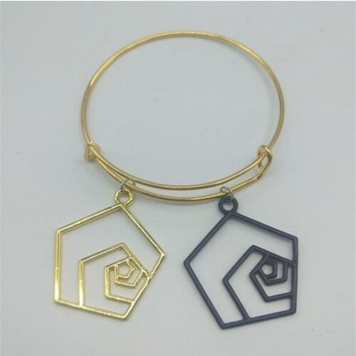 Hot fashion irregular geometric Bangles, Fibonacci sequence math geometry wristband holiday gift women Jewelry