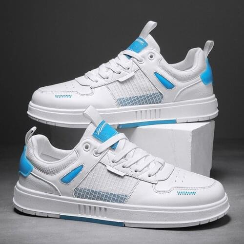 Mens Shoes Summer Breathable 2021 New Casual Mesh White Shoes Mens Trend Sports Shoes Thick-Soled Trendy Shoes