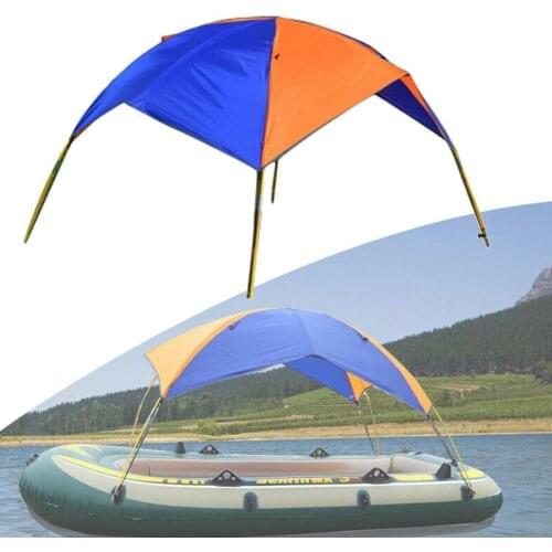 140x120Cm Inflatable Boat Awning Anti-rain Cloth Orange Blue Canopy Outdoor Dinghy Awning Fishing Shade Cover Boat Accessories