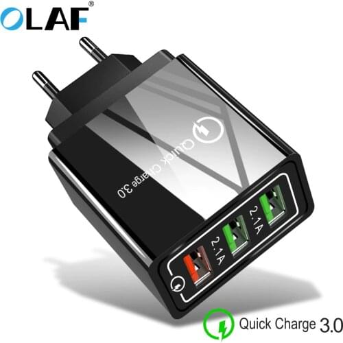 Olaf quick charge 3.0 USB Charger for iPhone X 8 7 EU US Wall Charger Fast Charging for Samsung S9 S8 S7 For Huawei P20 Pro Lite