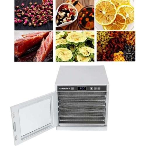Food Dehydrator 6 Trays Electric Temperature Adjustable 24 Hours Timing Fruit Drying Machine 220V Food Drying Machine