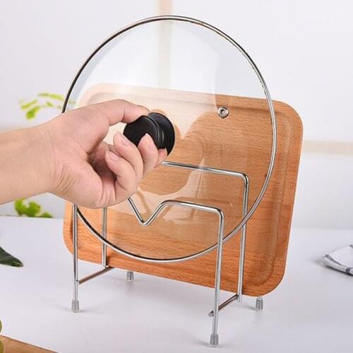 Stand Stainless Steel Pan Pot Rack Cover Lid Rest Home Utensils Cooking Tool Kitchen Accessories 16*10*18CM