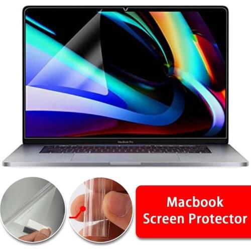 HD Transparent Protector for Apple Macbook Pro 16 Inch A2141 Full Coverage Soft Screen Scratch Resistant Dustproof Laptop Film