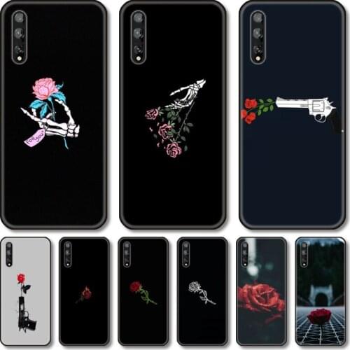 Rose lover Phone Case For Huawei Y 5 6 7 8 9 A P S Pro 2020 2019 Black Shell Cover