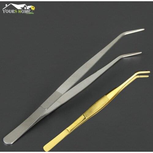 14/16/18/20/25/30cm Kitchen Cooking Medical Tweezer Tong With Comfortable Ridged Handle,for Medical,Kitchen Bar Accessory