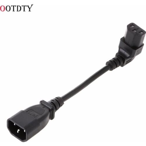Male to Female C14 C13 PLug PDU Extension Power Cable Connector Right Angle