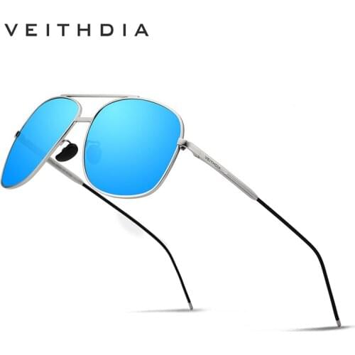 Veithdia 2019 stainless steel Aviation Sunglasses Men Polarized Coating Mirror Sun Glasses Eyewear Accessorie For Men/Women 2495