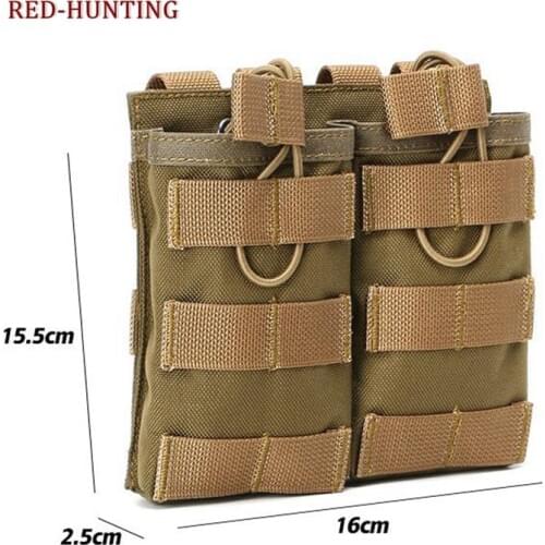 Tactical 1000D Nylon Magazine Pouch Outdoors Airsoft Military Double Top M4 Mag Pouch