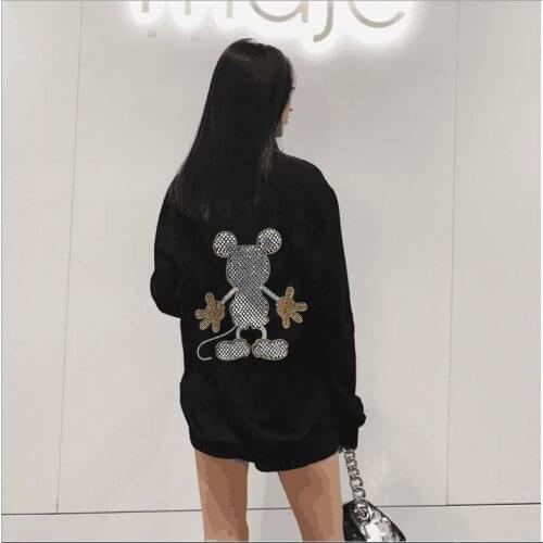 Fashion Hotdrill Winter Hoodie Women Loose Korean Style Sweatshirt Autumn Streetwear Diamond stone Hoodies Pullo
