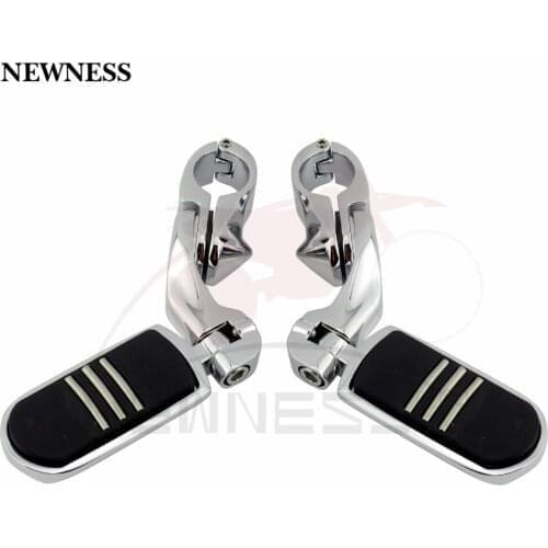 Universal 1-1/4" Short Angled Highway Engine Guard Bar Foot Peg Footrests For Harley Honda Yamaha Suzuki 32mm Mount Kit Footpegs