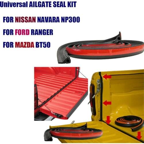 Car Seal 3/5M Adhesive Universal Weather Stripping Pickup Truck Bed Rubber Tailgate Seal Kit Tailgate Cover Sound Insulation