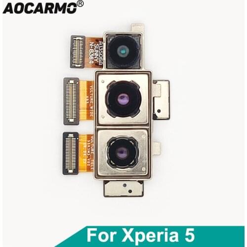 Aocarmo Three Back Rear Main Camera Module Flex Cable For SONY Xperia 5 / X5 J8210 J9210 Replacement