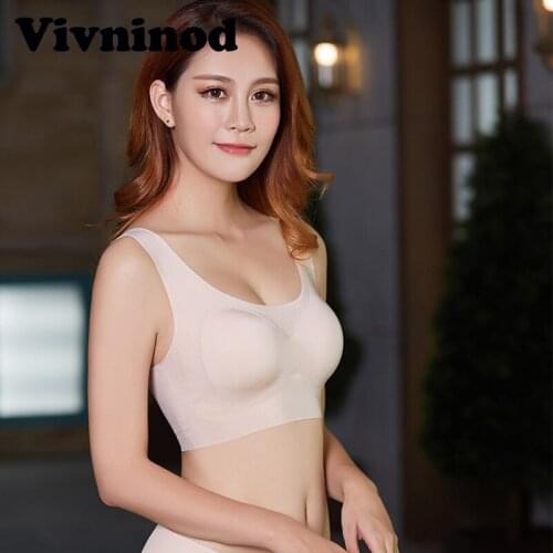 Women Rimless Bras big bra lingerie sleeping bra Padded Wire Free Shake Proof Bra Top Sexy Seamless Bras Breathable Brassiere XL