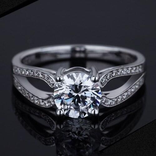 Genuine 925 Sterling Silver Ring Women Luxury Couple Creative Retro Vintage Engagement Wedding Exquisite Elegant Jewelry Diamond