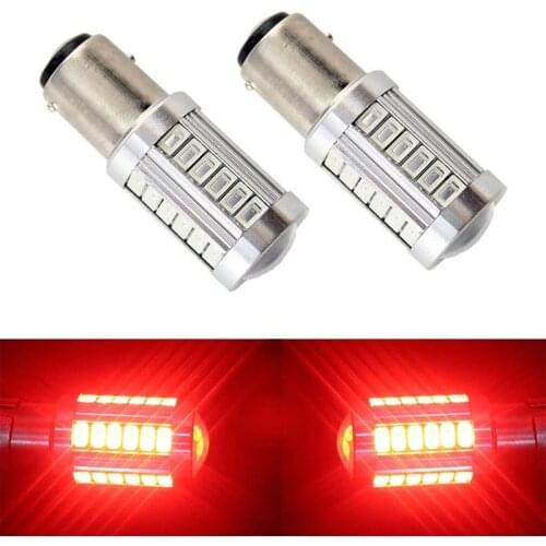 1Pcs 1157 BAY15D P21/5W BAZ15D P21/4W BAW15D PR21/5W 33 SMD 5630 Auto LED White Red 12V Car light Brake DRL Tail lamp bulb