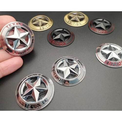 2 pcs Car Styling TEXAS EDITION Logo 3D Metal Sticker Emblem Badge Sticker For Universal Cars Motorcycle Decorative Accessories