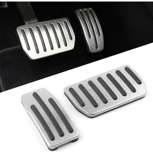 2Pcs Car Non-Slip Aluminum Accelerator Brake Foot Rest Pedal Pad For Tesla Model S 2012-2018 & Model X 2016-2018