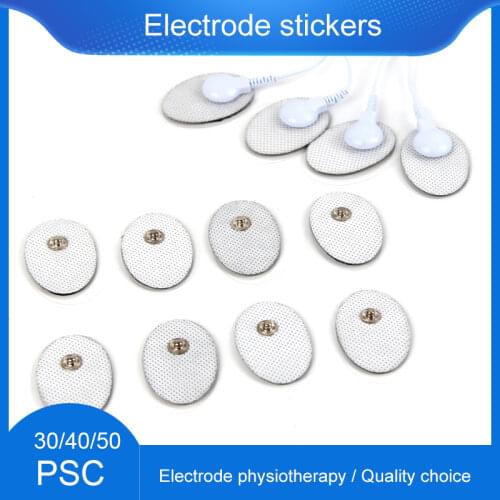 30/40/50pcs Electrode Pads Conductive Gel Pad White mini button massage Pads or Tens Therapeutic Pulse Acupuncture Pads