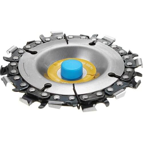 4 Inch 14 Teeth Grinder Chain Disc Cutting Disc 16mm Arbor Woodworking Carving Disc For 100/115 Angle Grinder /Circular Saw