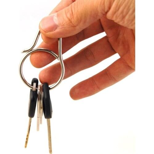 A219 TC4 One-touch quick-release key chain creative titanium alloy key ring pendant creative design key chain