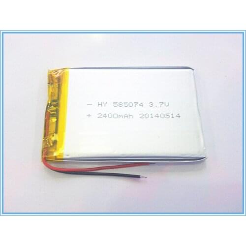 Tablet battery 3.7V,2400mAH,[587074] PLIB; polymer lithium ion / Li-ion battery for dvr,GPS,mp3,mp4,cell phone,speaker