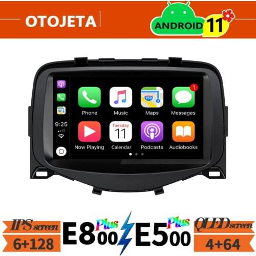 For Peugeot 108 Citroen C1 Toyota Aygo Car Radio Stereo GPS Navigator 6GB 128GB Autoradio Android Bluetooth Multimedia Player