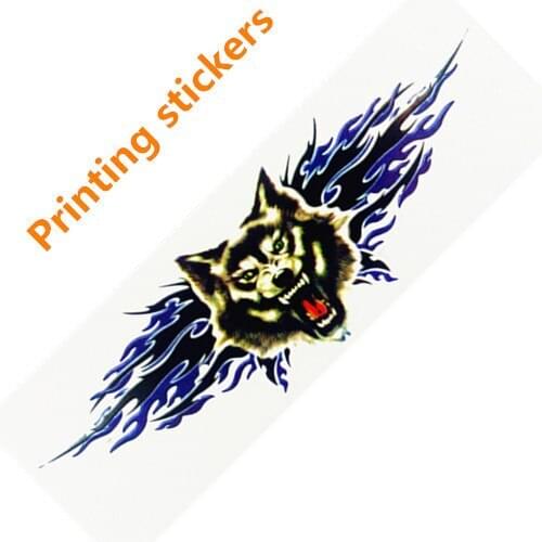 Car Stickers Wolf Animals Creative Decals For Head Motorcycle Waterproof Printing Auto Tuning Styling 39x12cm D15