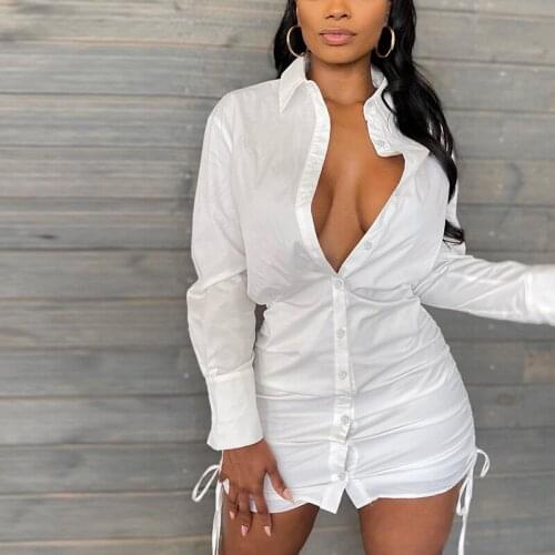 White Shirt Blusas Mujer Long Sleeve Top Women Camisas Haut Tee-Shirt Button Up Ropa Blouse Casual Cardigan Collared Tunique