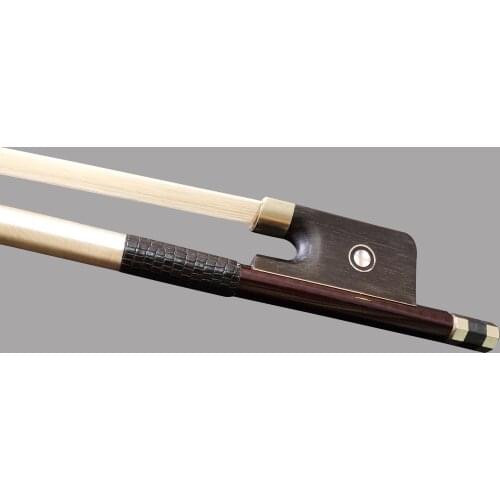 Freeshipping Wtsfwf 4/4 Color Plaid Carbon Fiber Viola Bow Round Stick Ebony Frog Mongolia Horse Hair Viola Part Accessaries