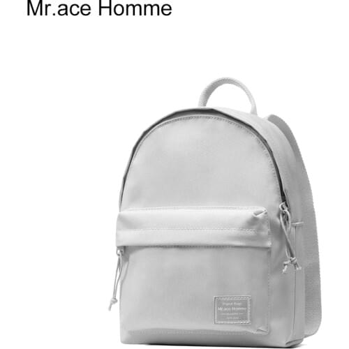 Brand White Mini Backpack Women School Bag For Girll Waterproof Small College Bag Students Bagback