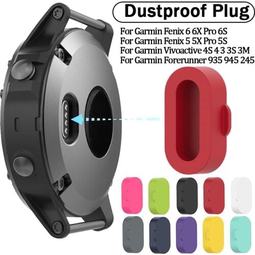Colorful Silicone Dustproof Plug Cover Case for Garmin Vivoactive 3 4 4S Fenix 6 6S 6X 5 5X 5S Forerunner 245 Watch Accessories