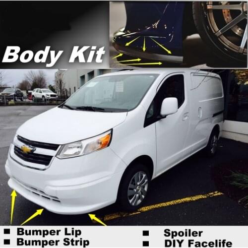 NOVOVISU Bumper Lip Deflector Lips For Nissan Evalia NV200 Vanette For Chevrolet City Express Front Spoiler / Body Kit / Strip