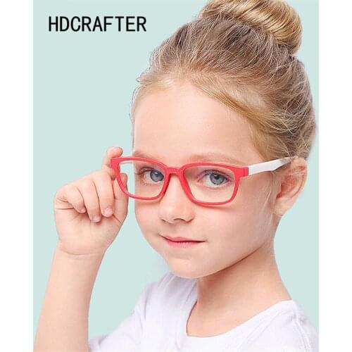 HDCRAFTER New Children Anti-Blue Rays Lens Glasses Boys Girls Glasses Frame Goggle Plain Glasses Kids Eye Glasses Frames Eyewear