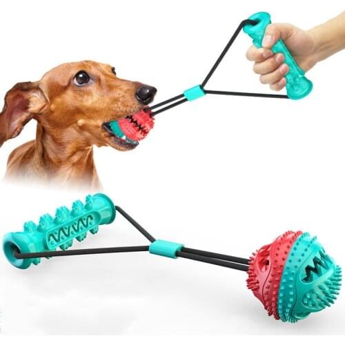 Dog Toys Silicon Suction Cup for Pet Dogs Tug Interactive Ball Toys For Pet Chew Bite Tooth Cleaning Toothbrush Dogs Food Toys