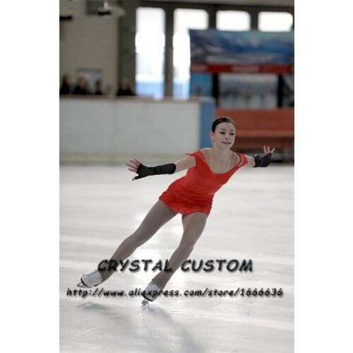 Custom Figure Skating Dresses For Girls Fashion New Brand Competition Children Ice Figure Skating Dresses Crystal DR3817