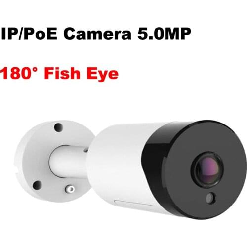 HD 5.0MP Panoramic IP Camera PoE Outdoor Wide Angle 180° Video Security Surveillance Camera IP Cam ONVIF